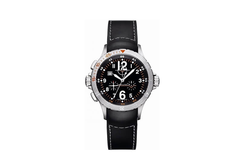 Hamilton horlogeband H74512333 - zwart siliconen