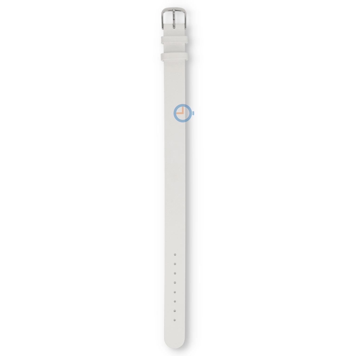 One-piece leren horlogeband - 16mm - wit