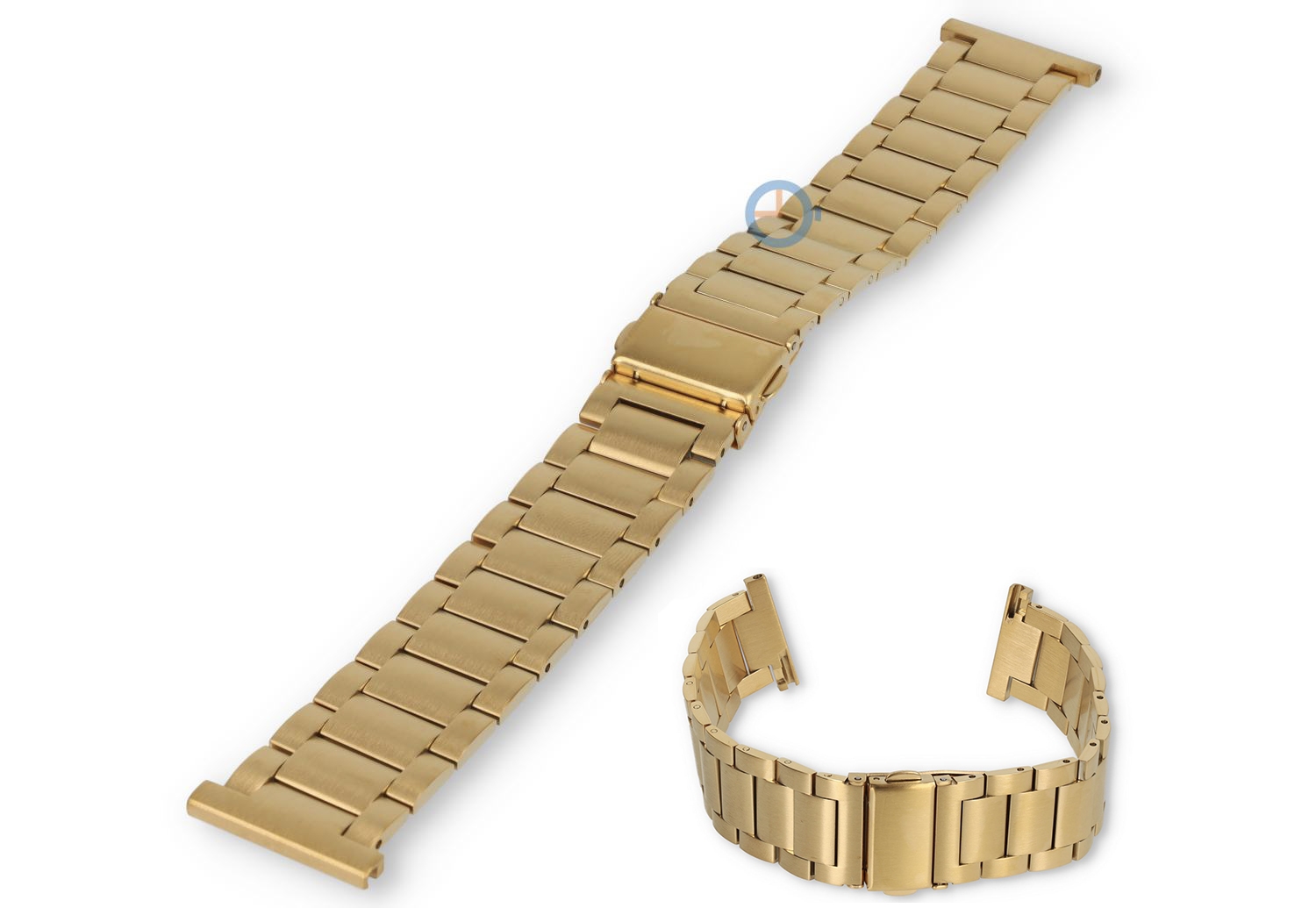 22mm mat stalen band - gold
