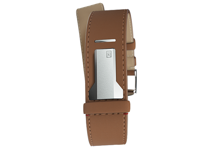 Klokers horlogeband straight bruin leer