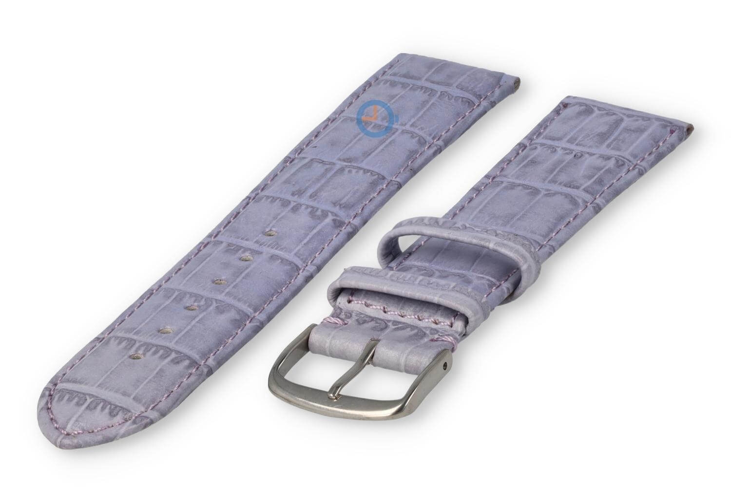 Extra lange horlogeband croco - 20mm - lavendel