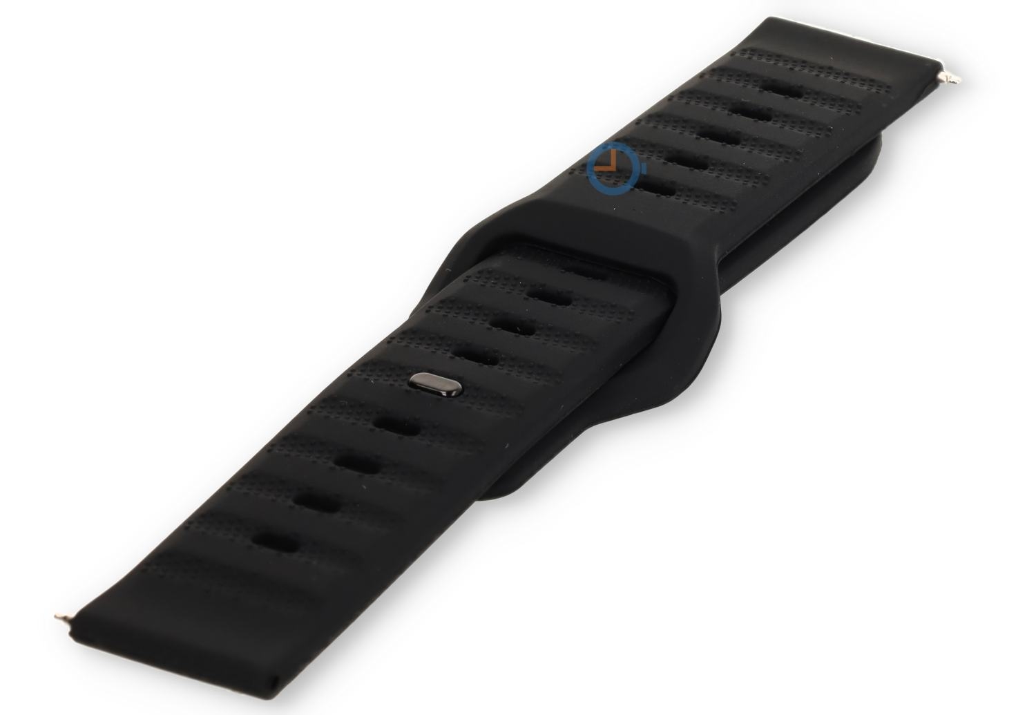 22mm siliconen bandje - tuck under - black