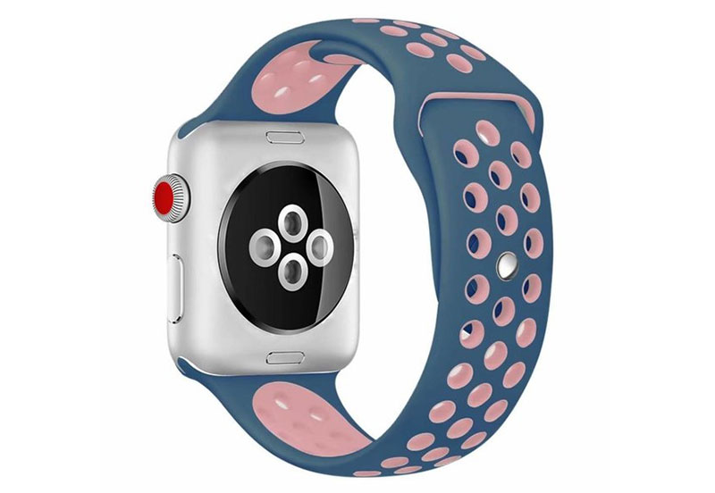 Sportbandje voor Apple (45mm)  grijs/roze