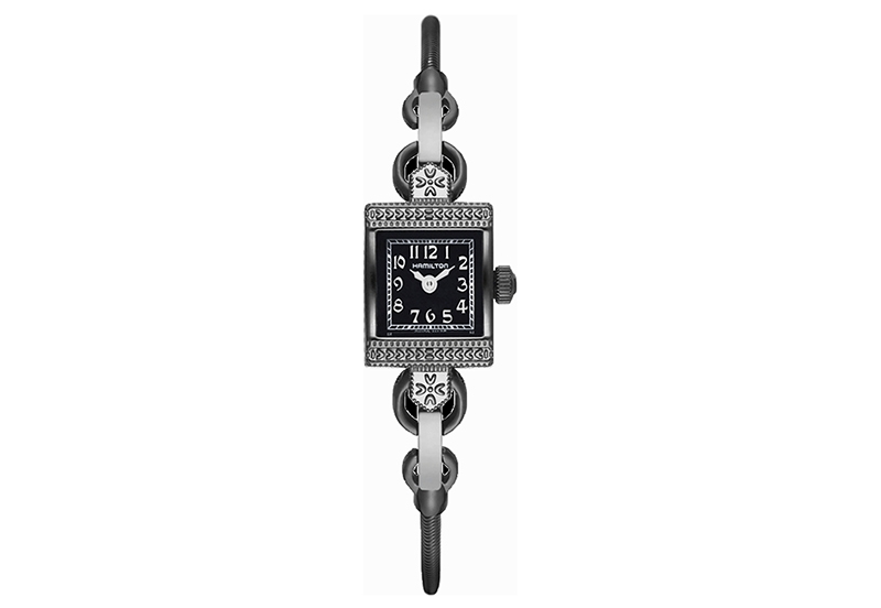 Hamilton horlogeband H31281113 - zwart staal