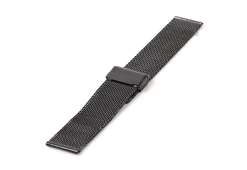 Milanese horlogeband 22mm zwart (grof)