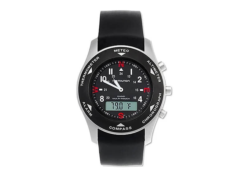 Hamilton horlogeband H91524333 - zwart siliconen