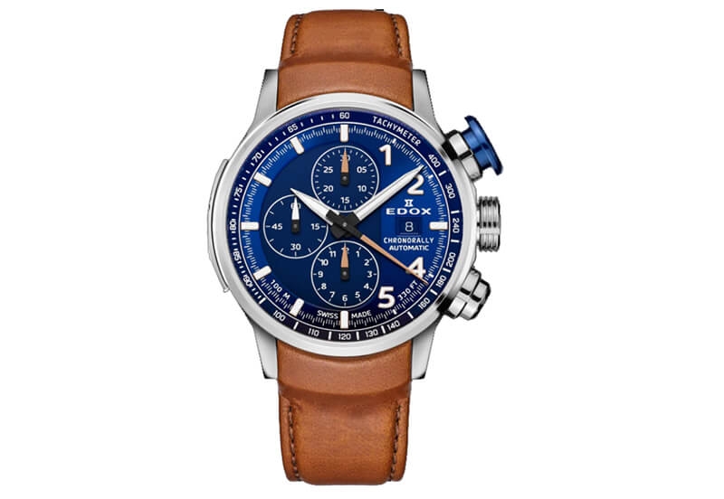 Edox Chronorally 01129 Horlogeband Bruin