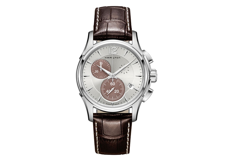 Hamilton horlogeband H32612551 - bruin leer