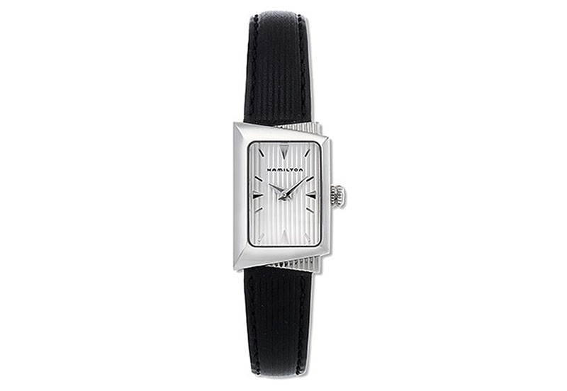 Hamilton horlogeband H26211751 - zwart leer