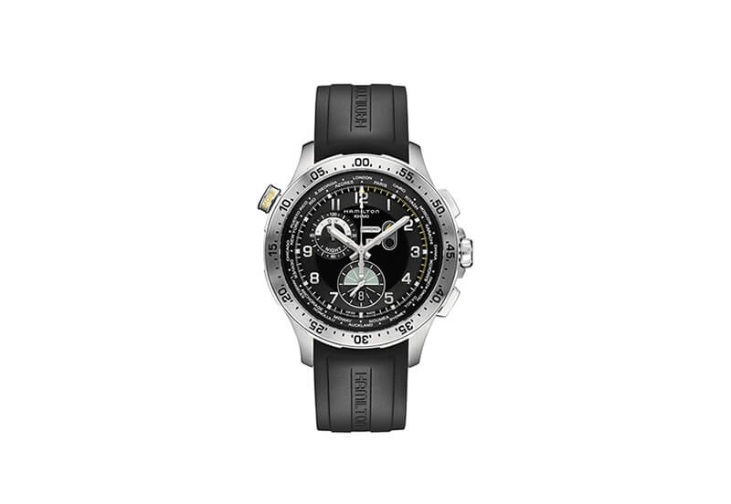 Hamilton horlogeband H76714335 - zwart siliconen