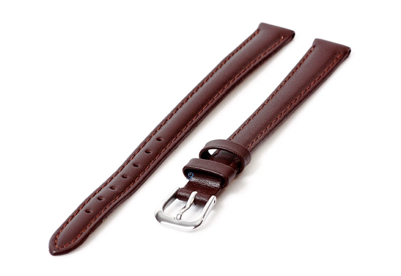 Extra lange horlogeband 14mm leer bruin