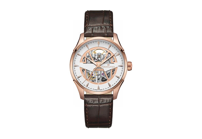 Hamilton horlogeband H42505510 - bruin leer