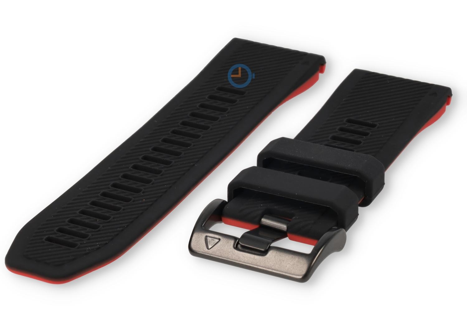 Garmin Fenix 7X siliconen bandje - black/red - 26mm