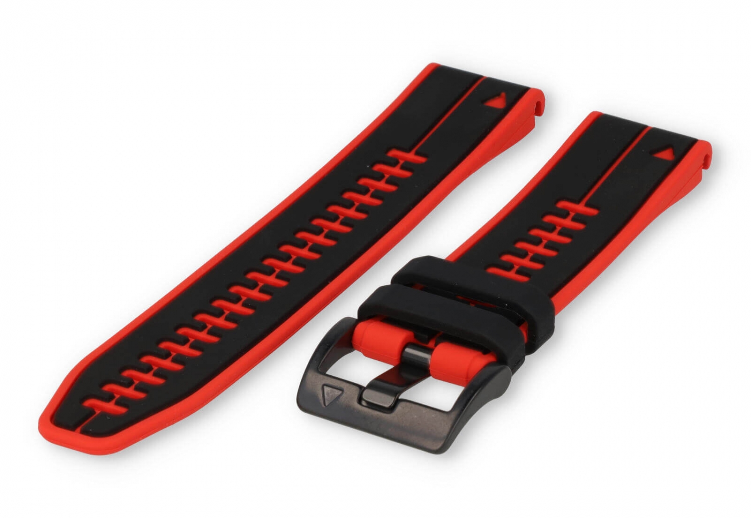 Garmin Fenix 7 horlogeband rubber - rood/zwart