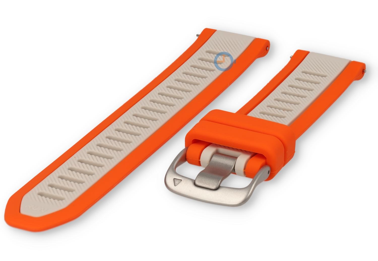 20mm horlogeband Garmin Forerunner 165 - oranje/wit