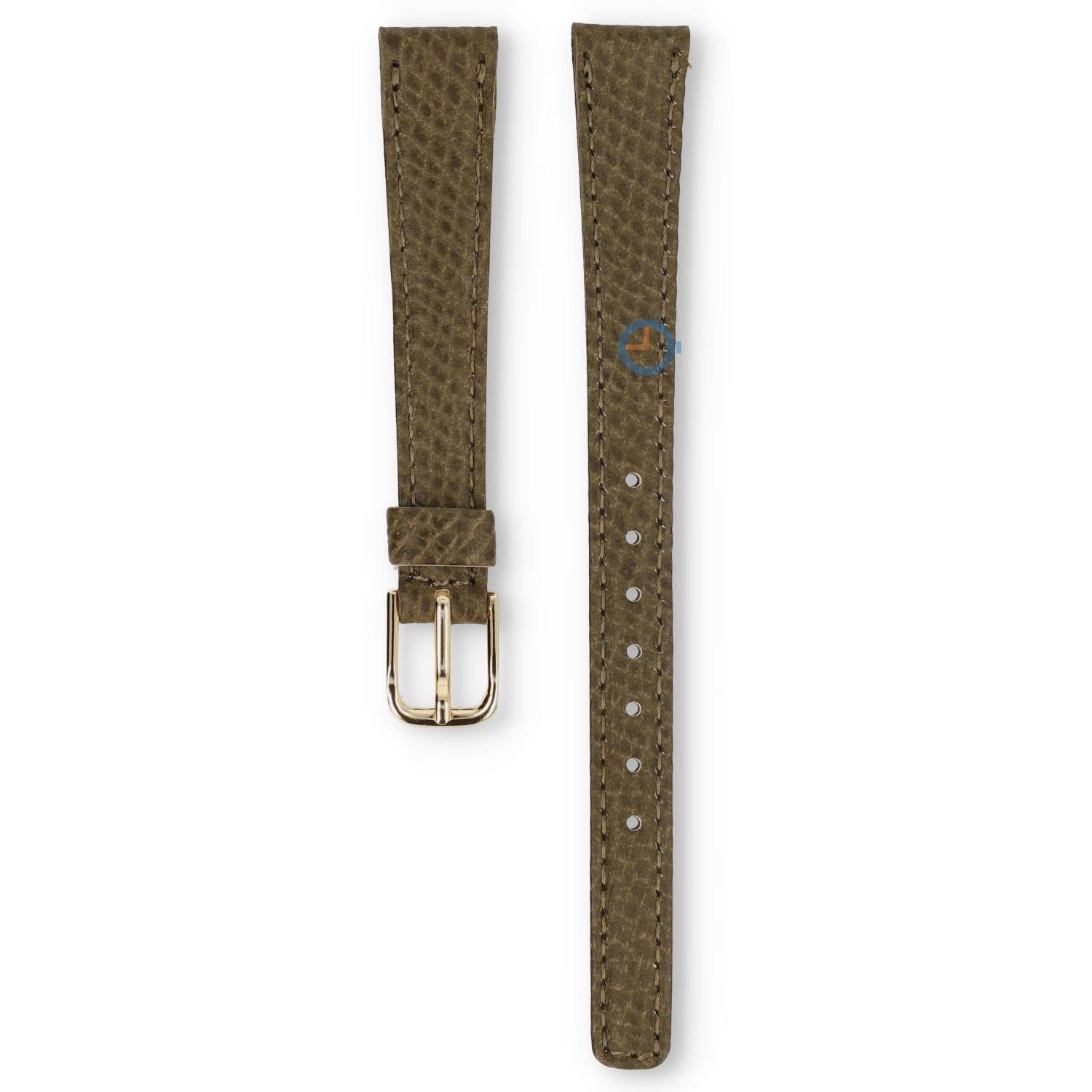 Universele 12mm mosgroen leren horlogeband - Pulsar