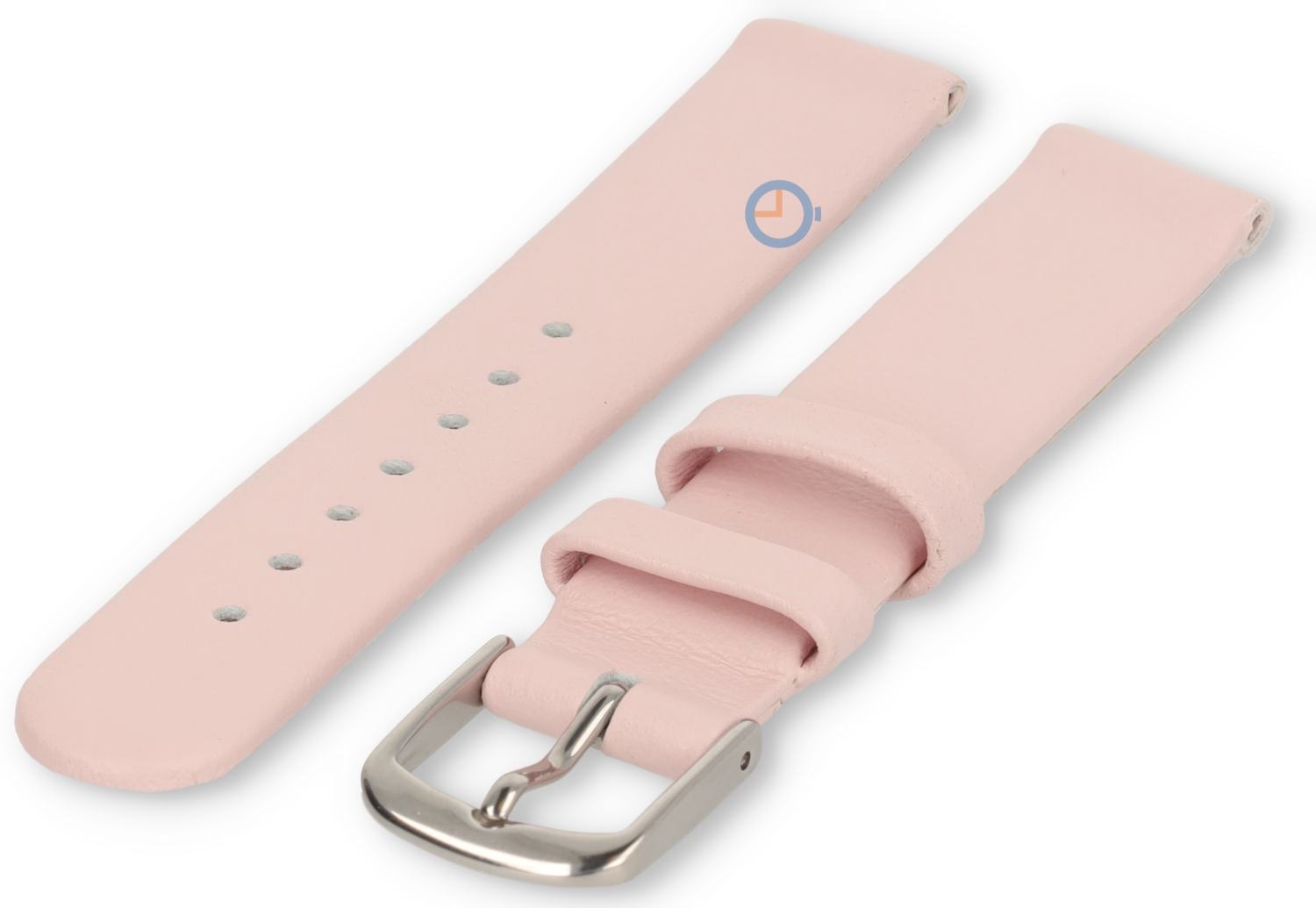 Extra korte horlogeband - 16mm - bloesem-roze