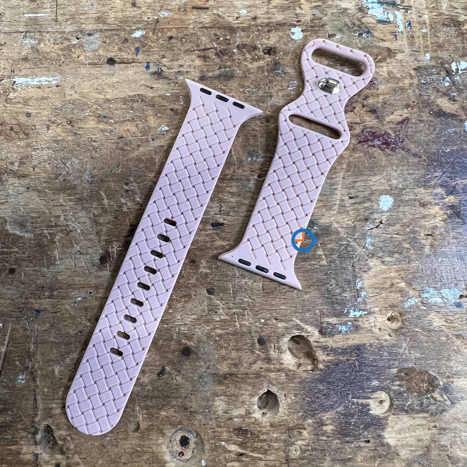 Siliconen vlechtbandje - Apple Watch 41mm - roze