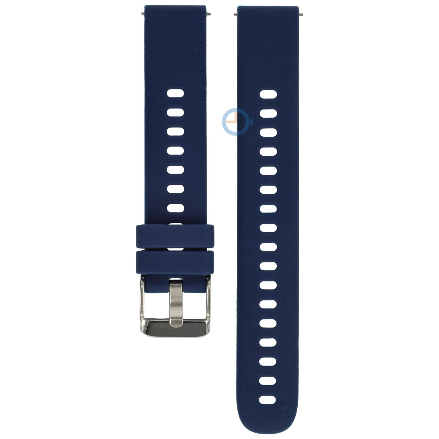 16mm siliconen horlogeband - blauw