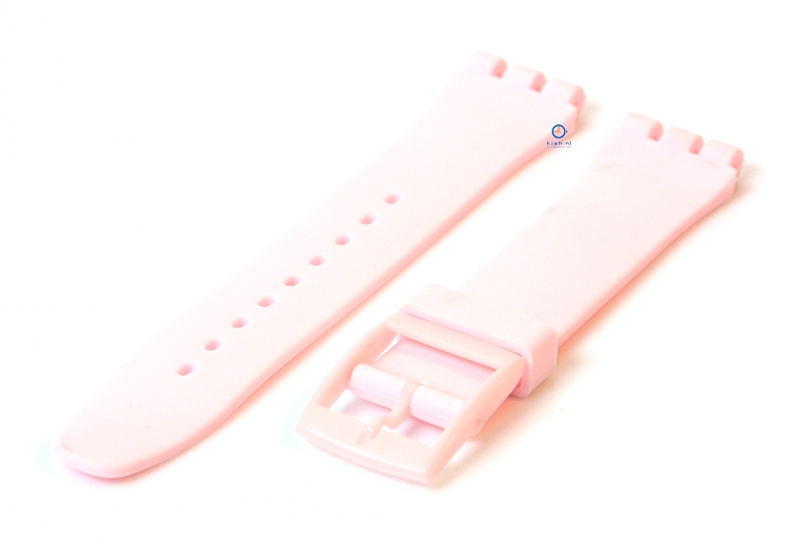 Swatch New Gent horlogeband 19mm lichtroze