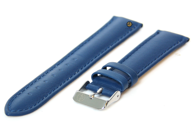 Horlogeband 20mm blauw kalfsleer