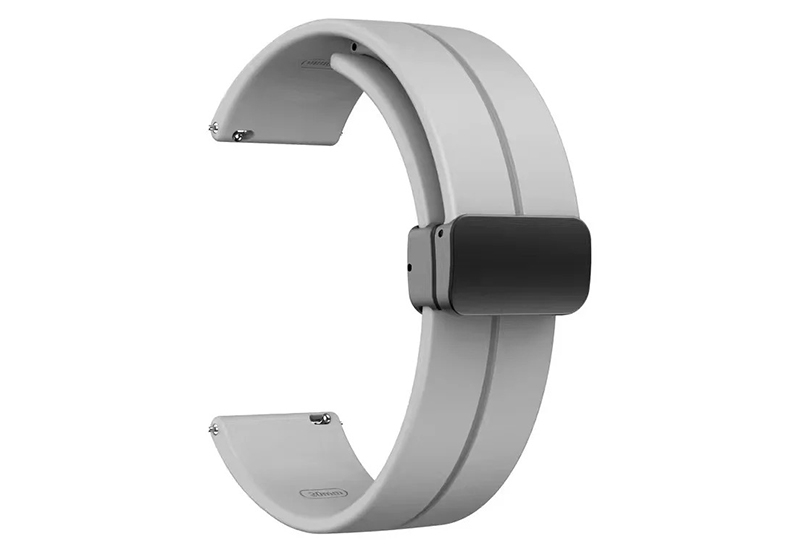 Siliconen horlogeband 16mm - Lichtgrijs
