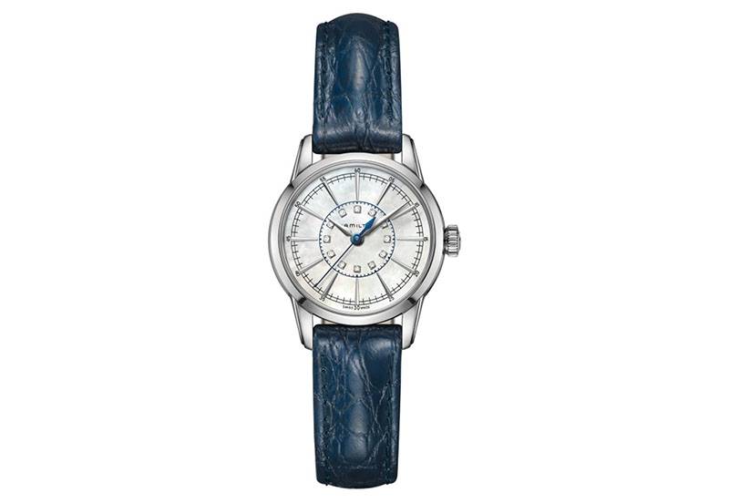 Hamilton horlogeband H40311691 - blauw leer