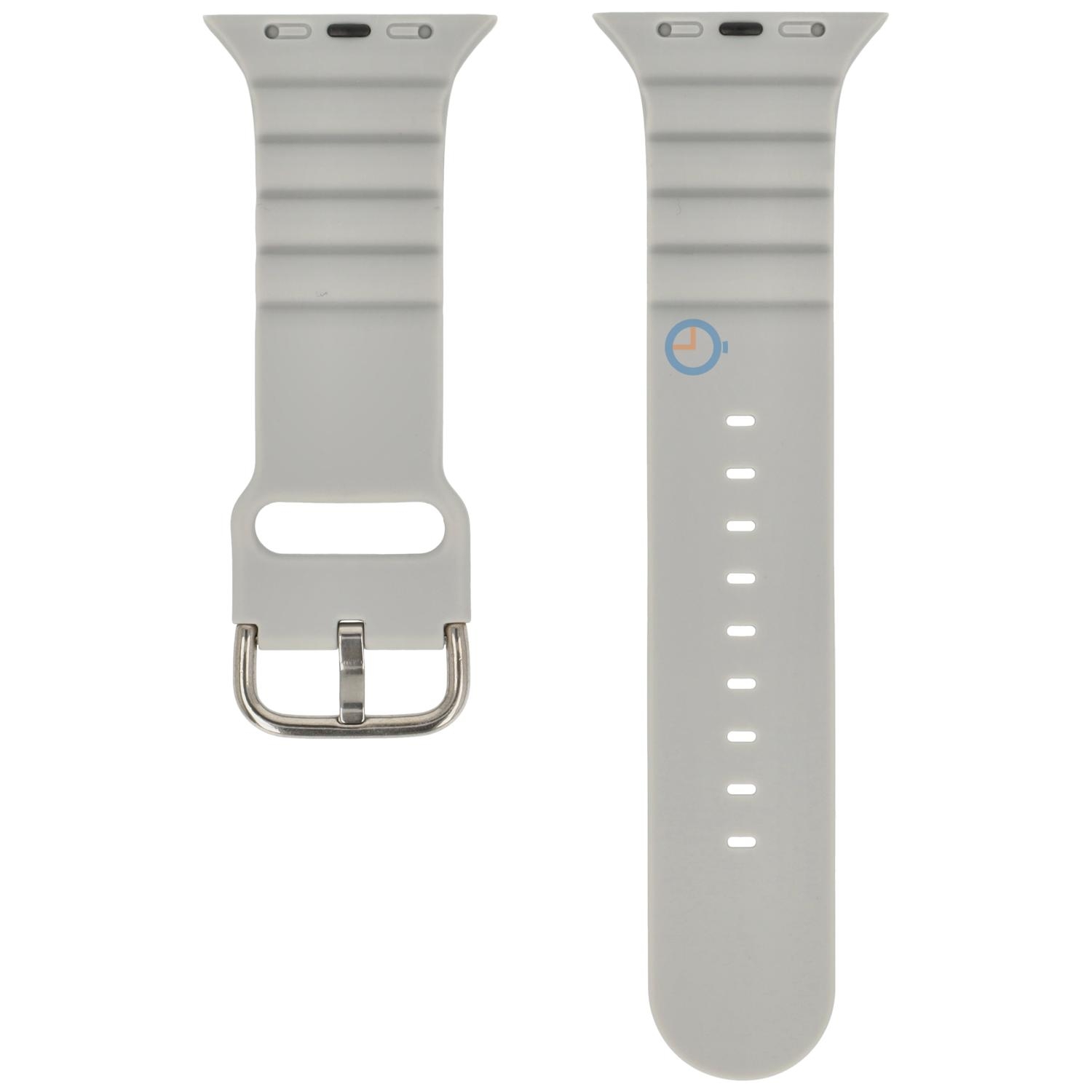 Siliconen horlogeband Apple Watch 45mm - grijs