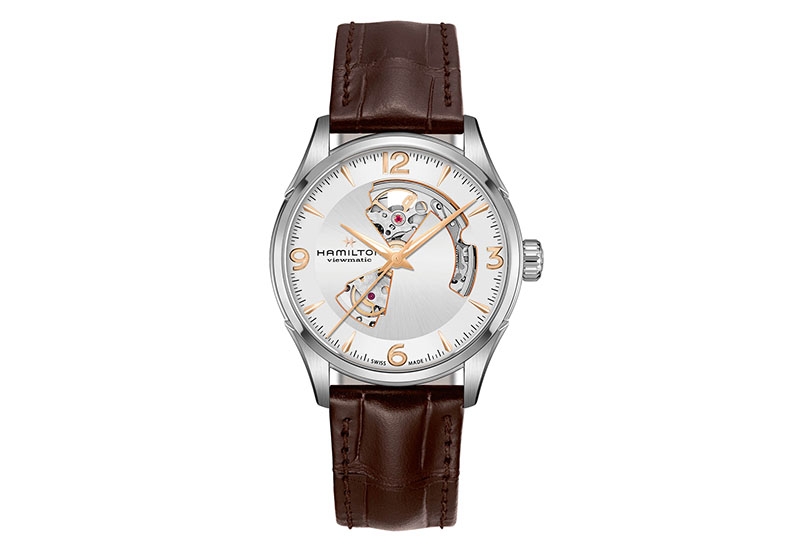 Hamilton horlogeband H32705551 - bruin leer