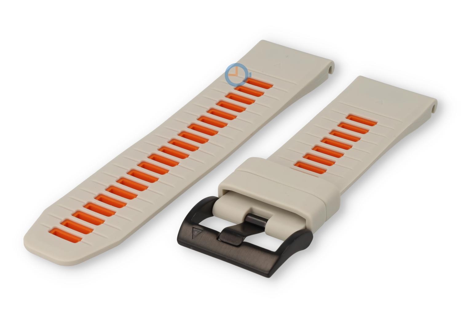 Garmin Instinct 3 - 50mm bandje - lichtgrijs/oranje