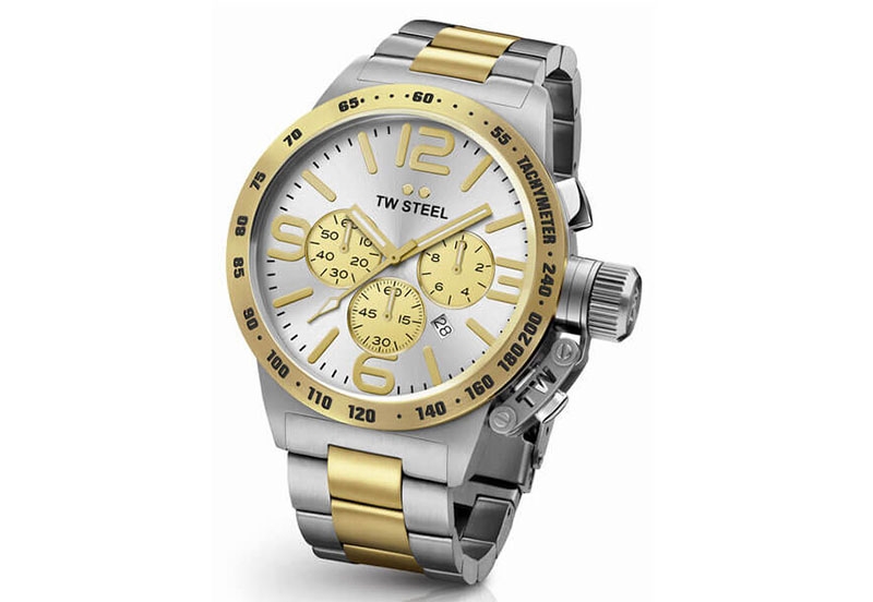 TW Steel Canteen CB34 horlogeband zilver - 24mm