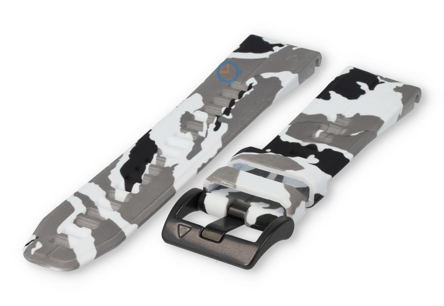 Quick Fit band Garmin Fenix 7 - legerprint - wit