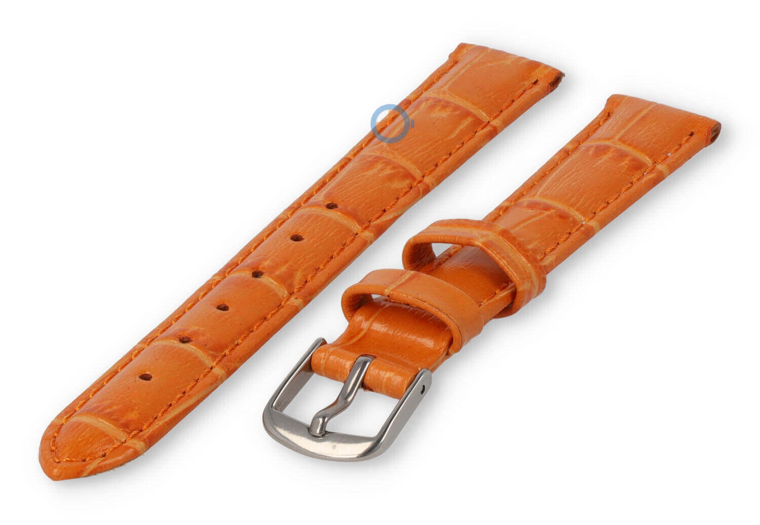 Kleine horlogeband van leer - 14mm - oranje