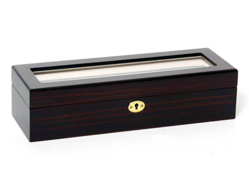 Horlogekist 6 stuks Ebony Mat