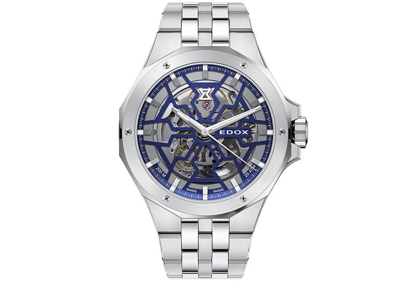 Edox Delfin 85303 Horlogeband Zilver