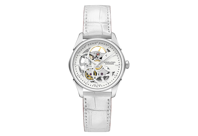 Hamilton horlogeband H32405811 - wit leer