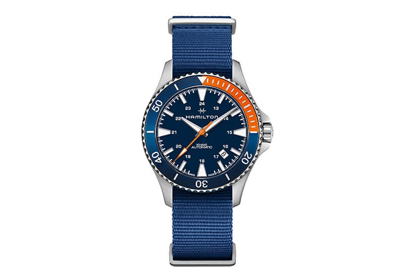 Hamilton horlogeband H82365941 - blauw nylon