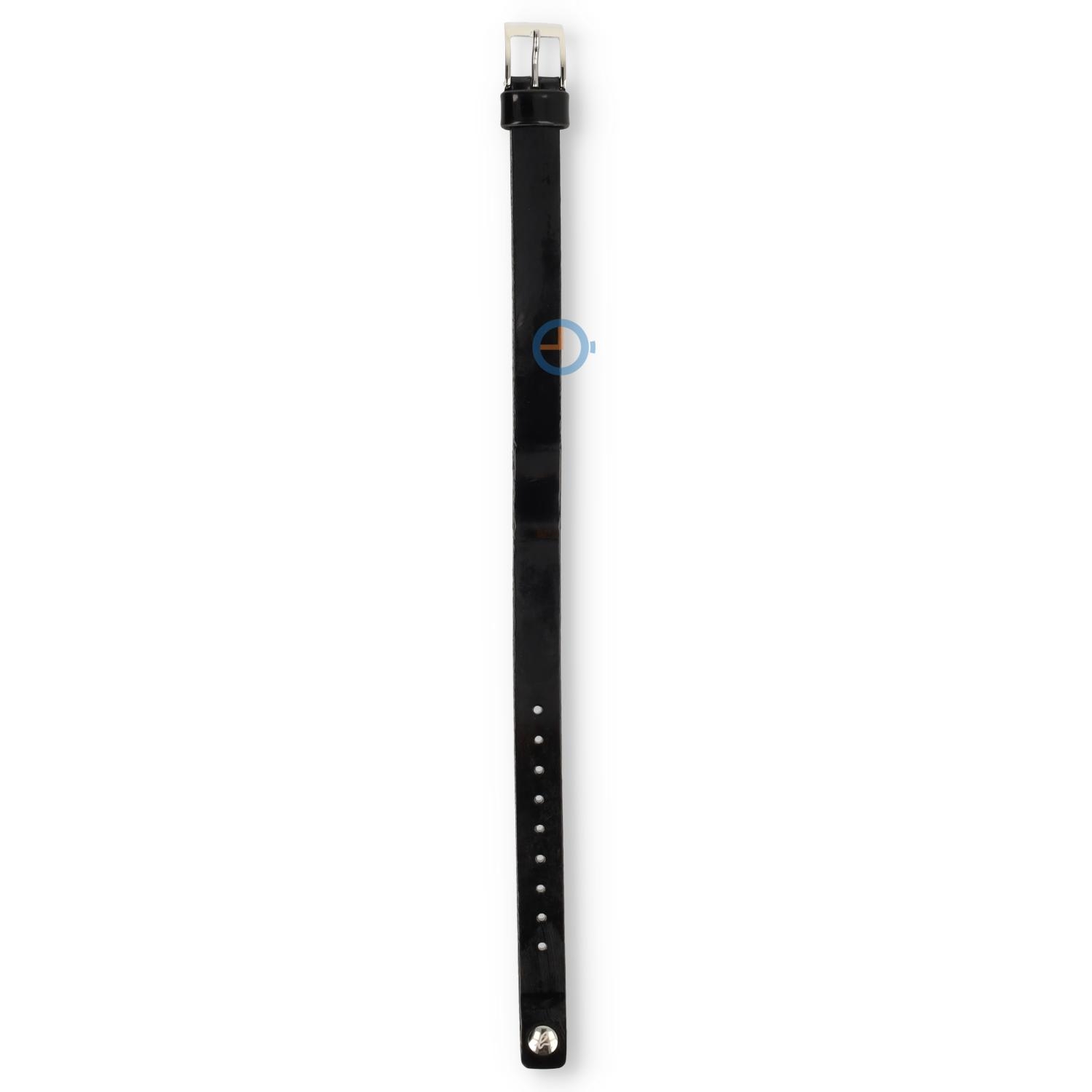 Universele 10mm zwart leren horlogeband - Agnis B