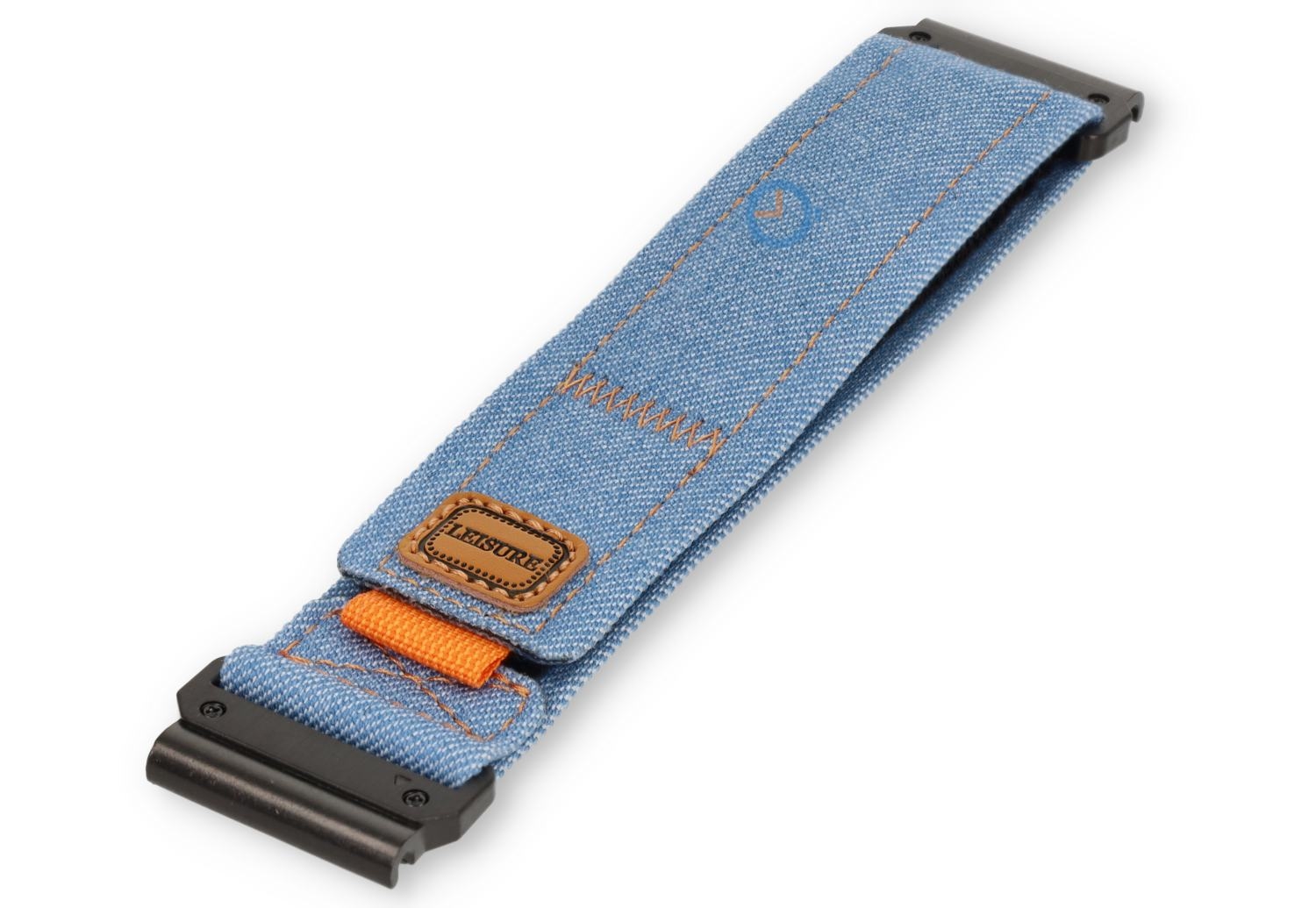Lichtblauw denim Garmin Fenix X bandje - 26mm - klittenband