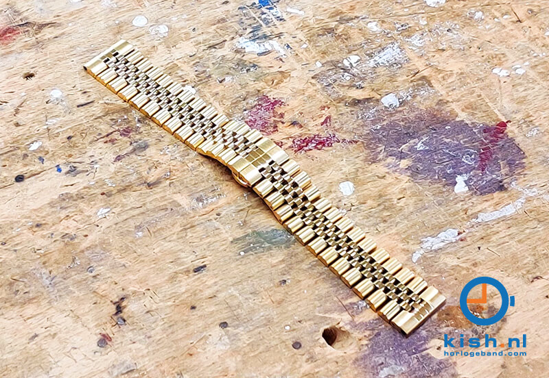Kapten en Son horlogeband: 22mm gold steel