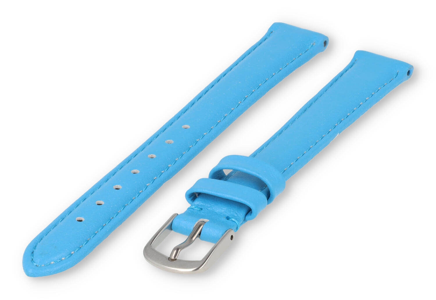 XL horlogeband glad leer - 14mm - laguna