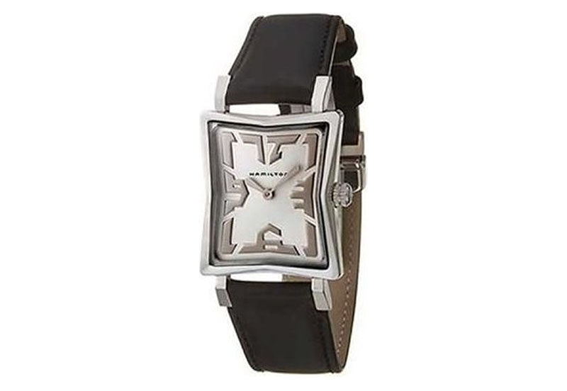 Hamilton horlogeband H14211719 - zwart leer