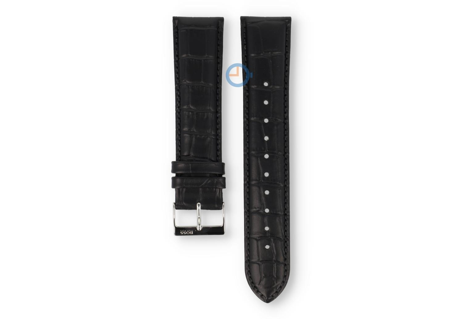 Hugo Boss 22mm horlogeband - zwart croco