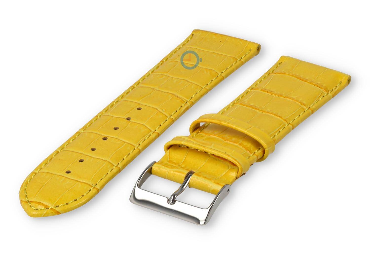 XL horlogeband van kalfsleer - 26mm - geel