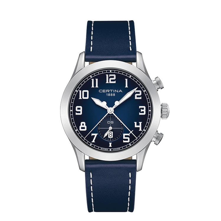 Certina bandje C0246171604200A 22/20mm blauw leer