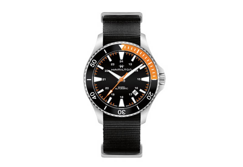 Hamilton horlogeband H82305931 - zwart nylon