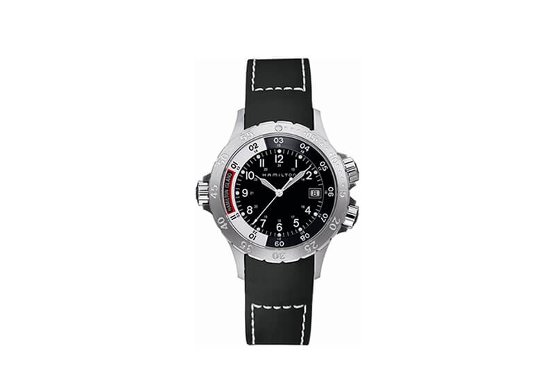 Hamilton horlogeband H74511333 - zwart siliconen