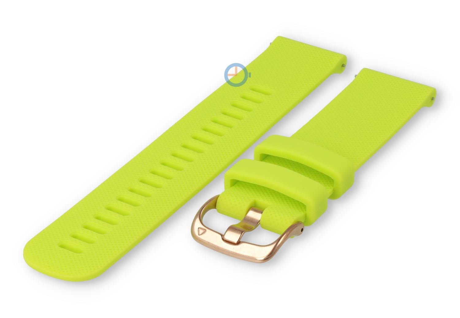 Siliconen sporthorloge band 22mm - neon groen
