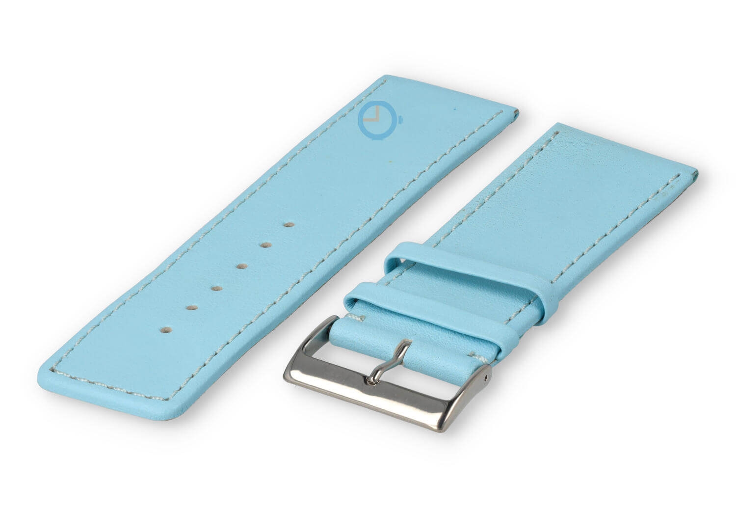 30mm horlogeband glad leer - laguna