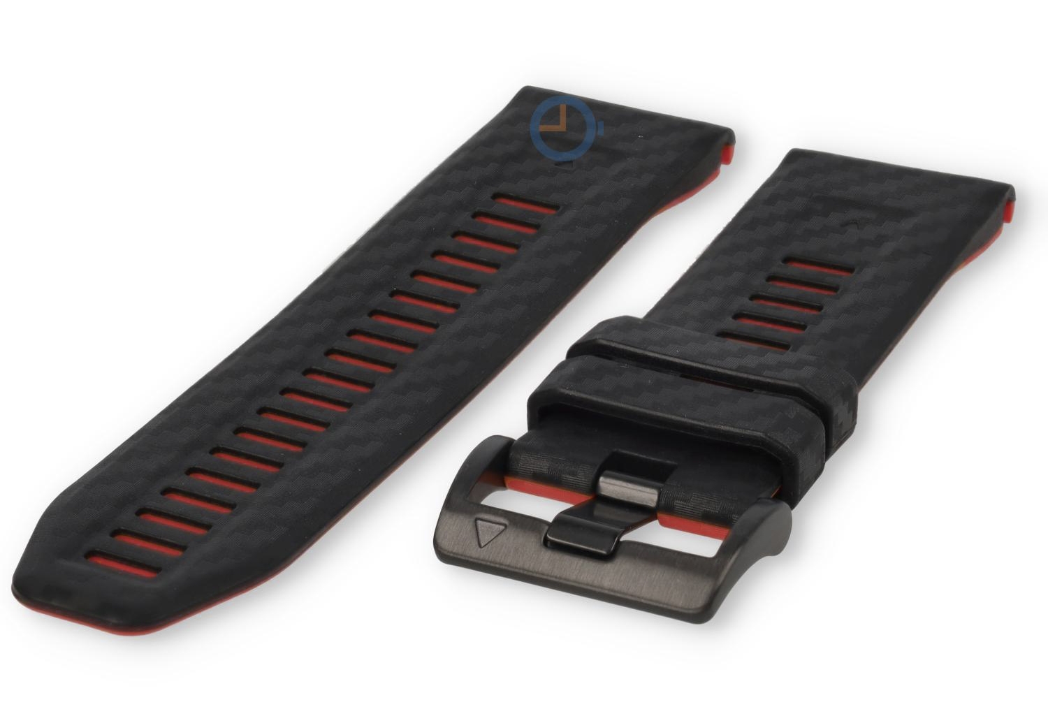 Carbon-look bandje Garmin Fenix 8 (51mm) - zwart-rood